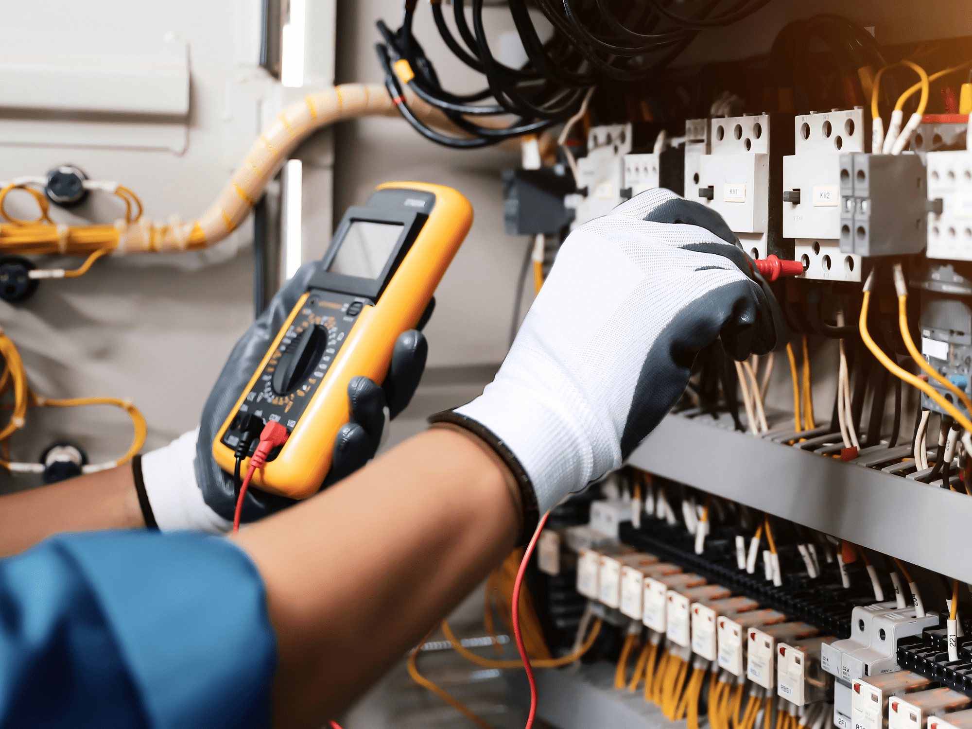 Electrician at work